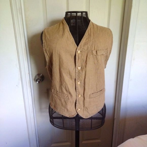 Creative Edge vintage 90's beige tan outdoor camping vest size M - Picture 1 of 7